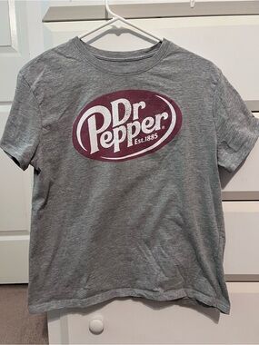 Dr Pepper Gray Short Sleeve Logo Tee